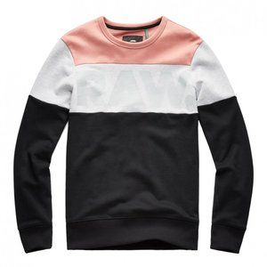 G Star Raw Colorblocked Logo Sweatshirt Size XS
